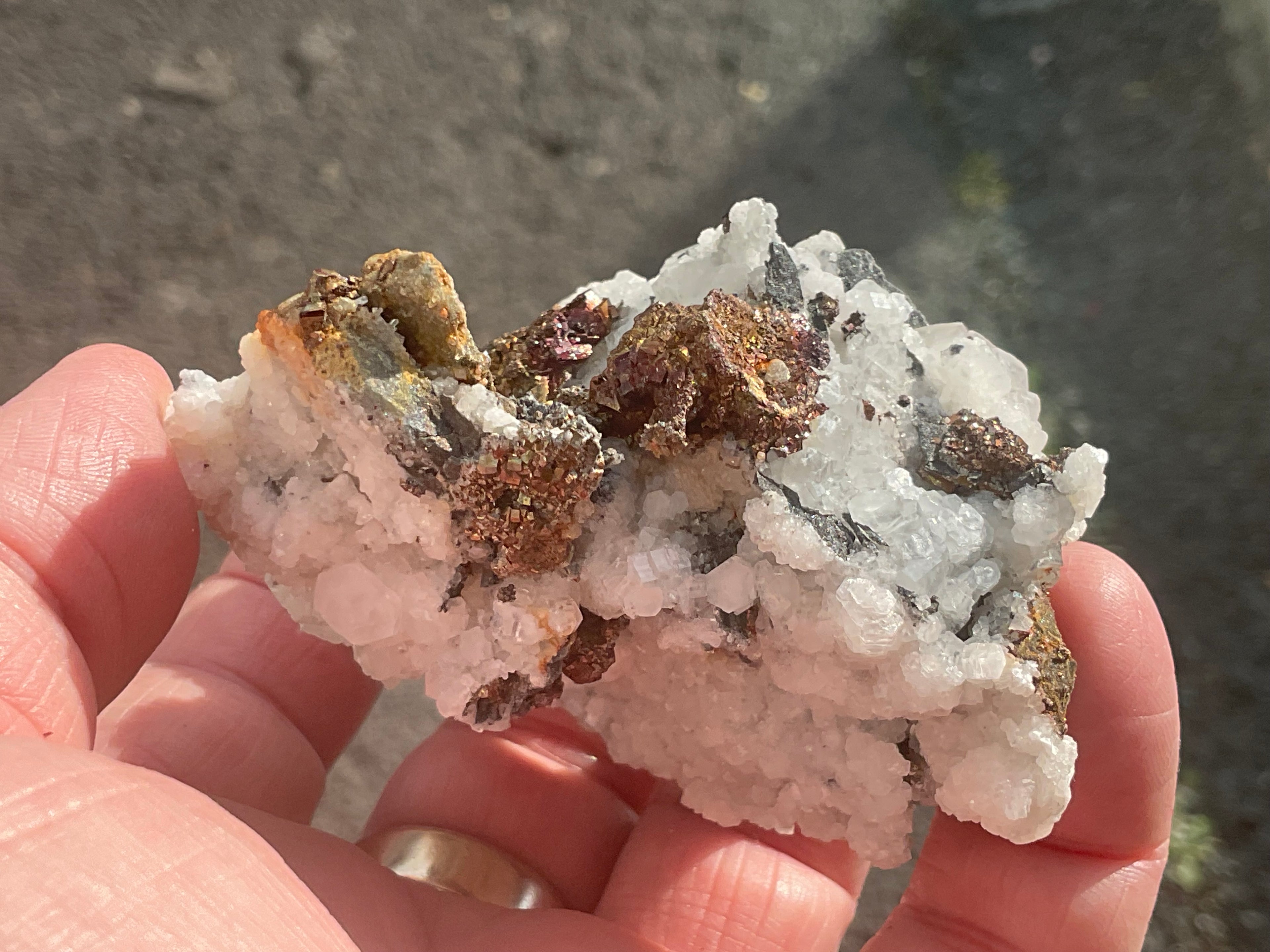 134g Calcite with Chalcopyrite Specimen A from Hunan, China
