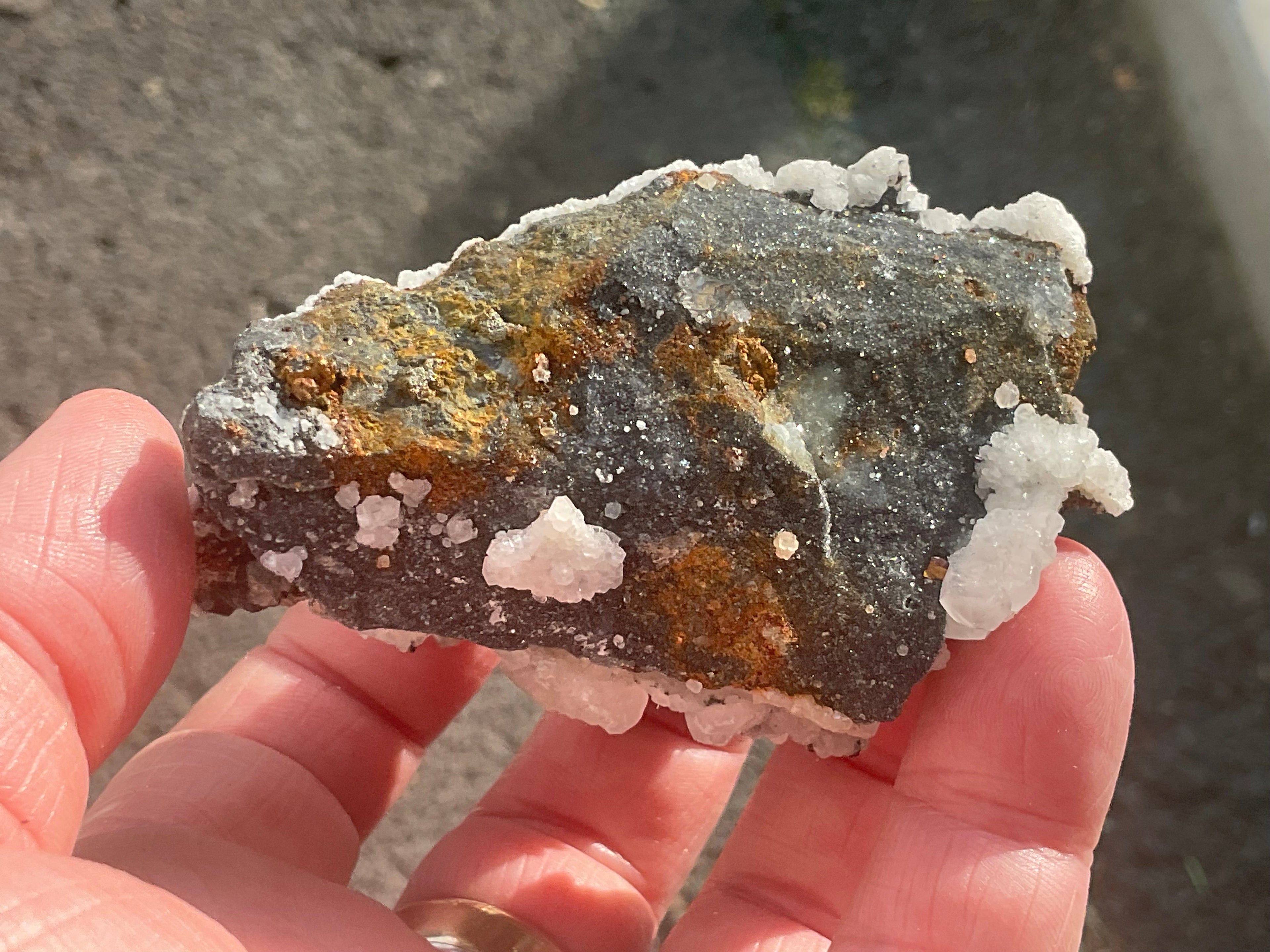 134g Calcite with Chalcopyrite Specimen A from Hunan, China