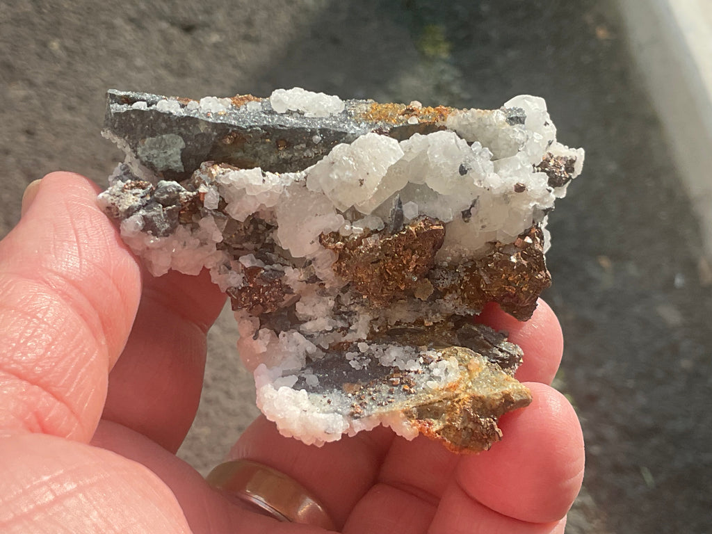 134g Calcite with Chalcopyrite Specimen A from Hunan, China