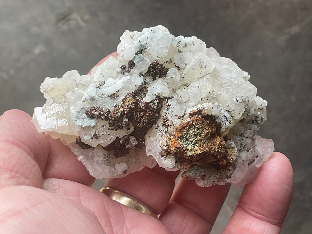140g Calcite with Chalcopyrite Specimen B from Hunan, China
