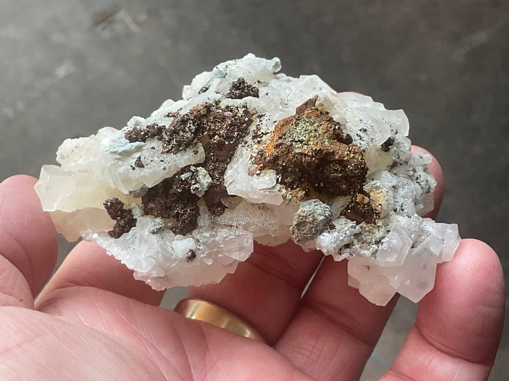 134g Calcite with Chalcopyrite Specimen A from Hunan, China