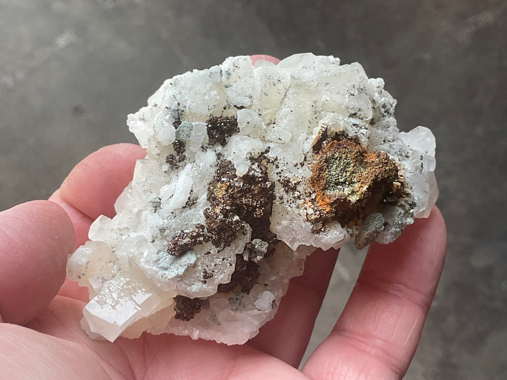 140g Calcite with Chalcopyrite Specimen B from Hunan, China