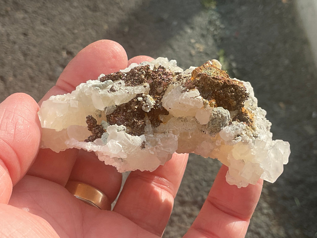140g Calcite with Chalcopyrite Specimen B from Hunan, China
