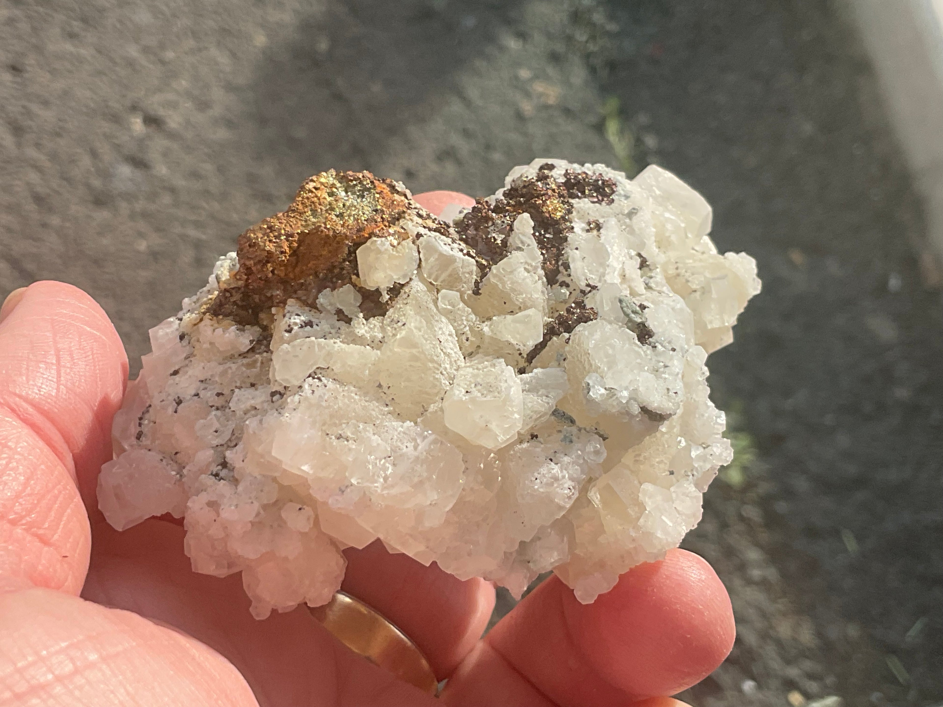 140g Calcite with Chalcopyrite Specimen B from Hunan, China