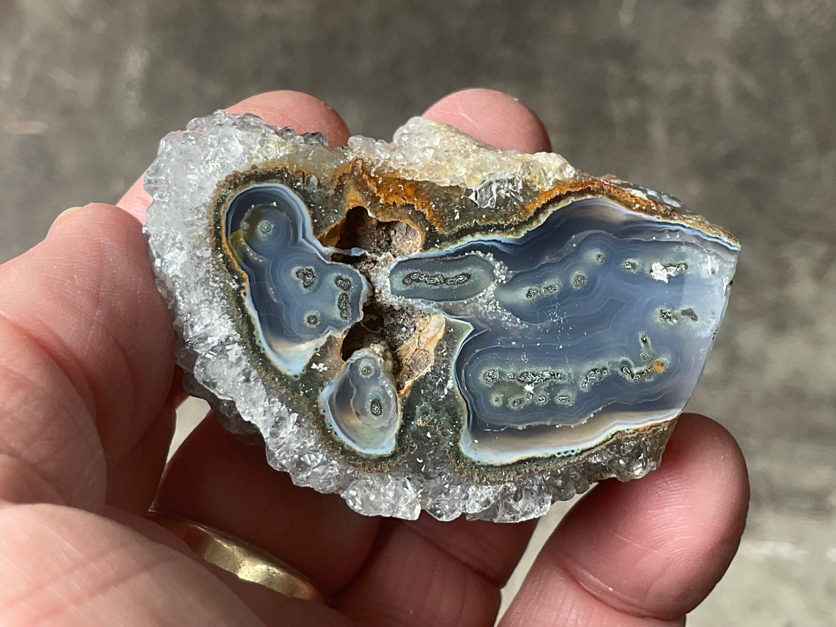 111g Amethyst Stalactite Polished Slice