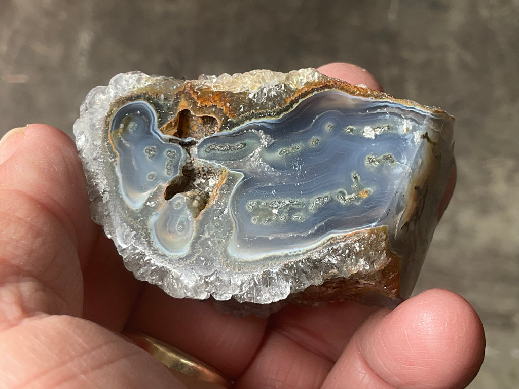 111g Amethyst Stalactite Polished Slice