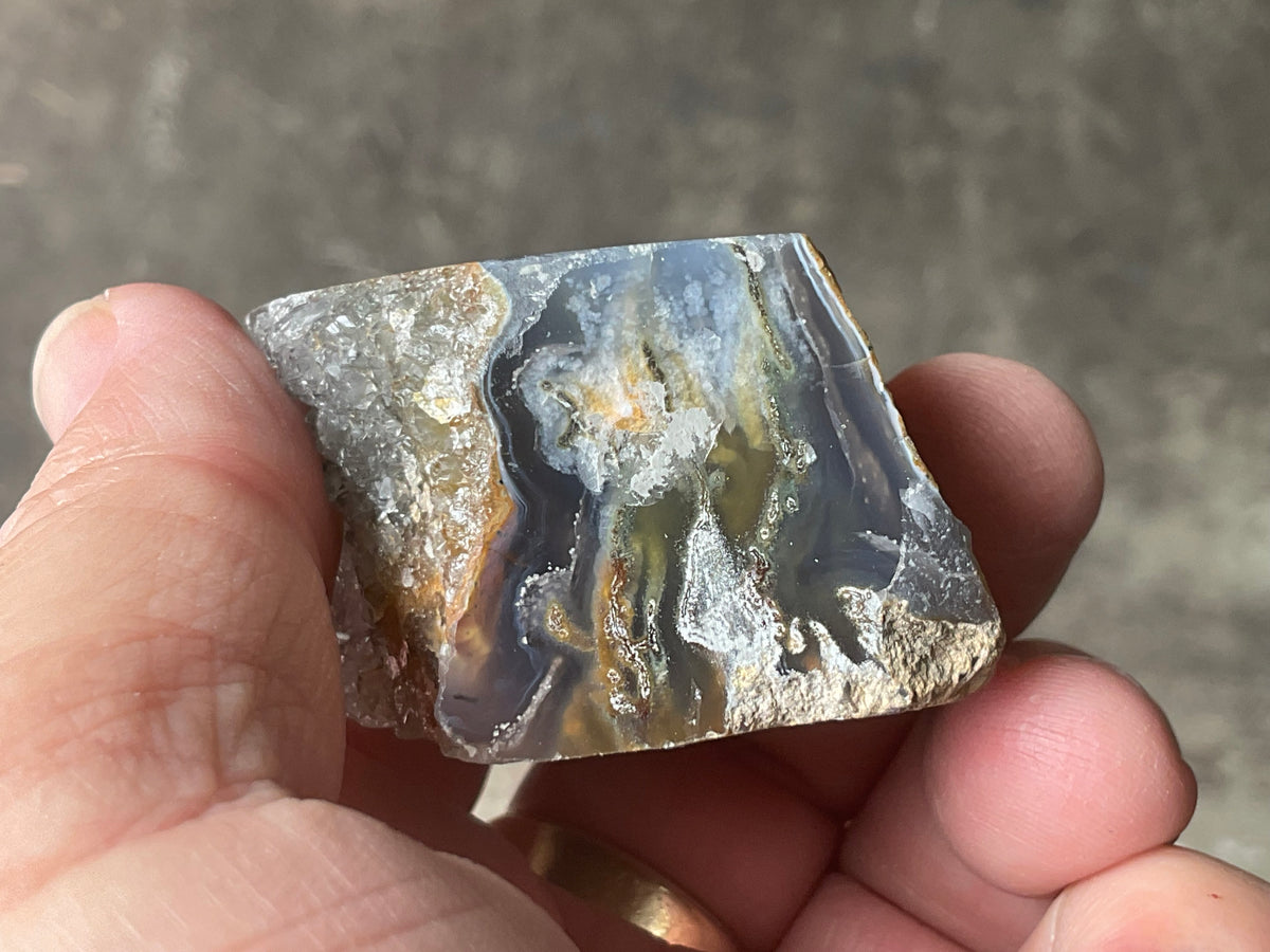 111g Amethyst Stalactite Polished Slice