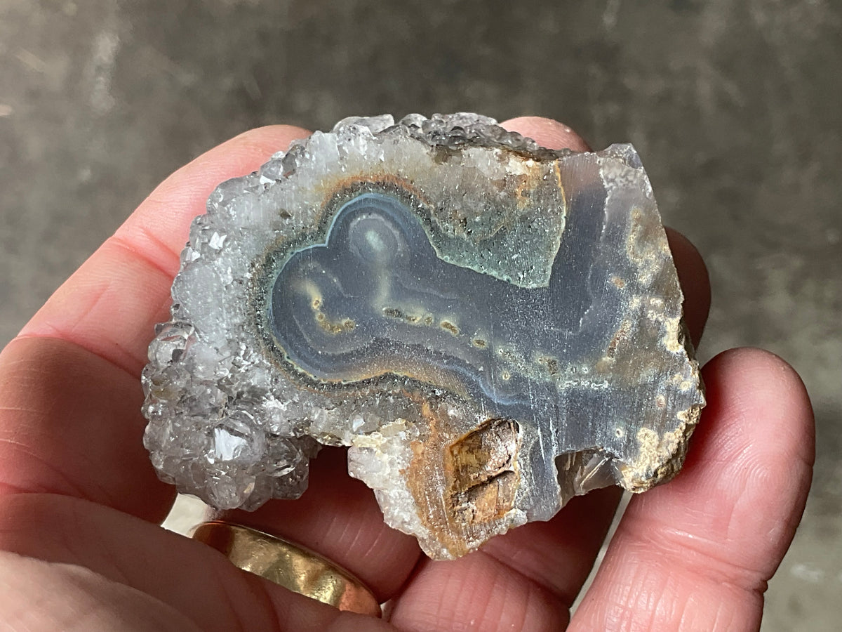 111g Amethyst Stalactite Polished Slice