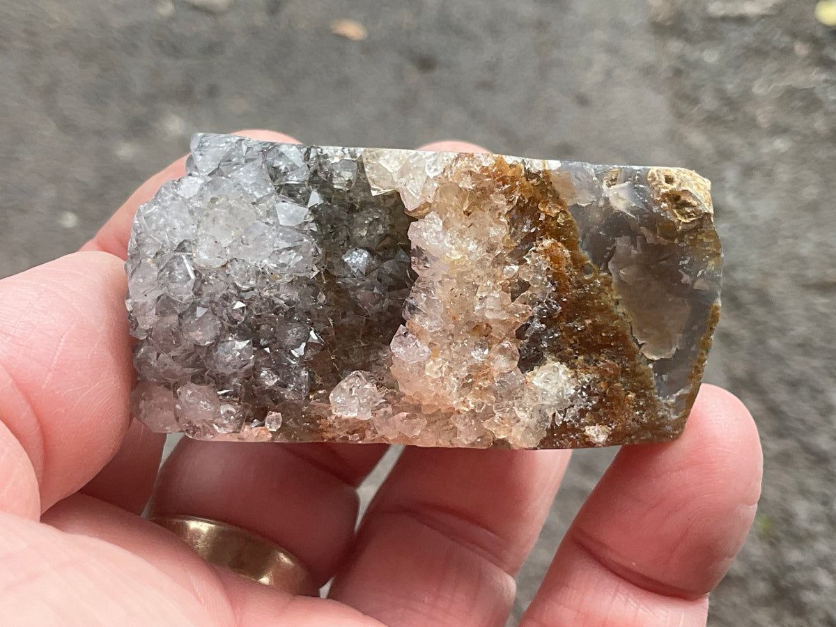 111g Amethyst Stalactite Polished Slice
