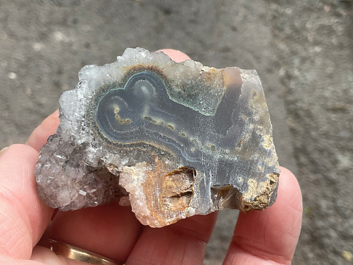 111g Amethyst Stalactite Polished Slice