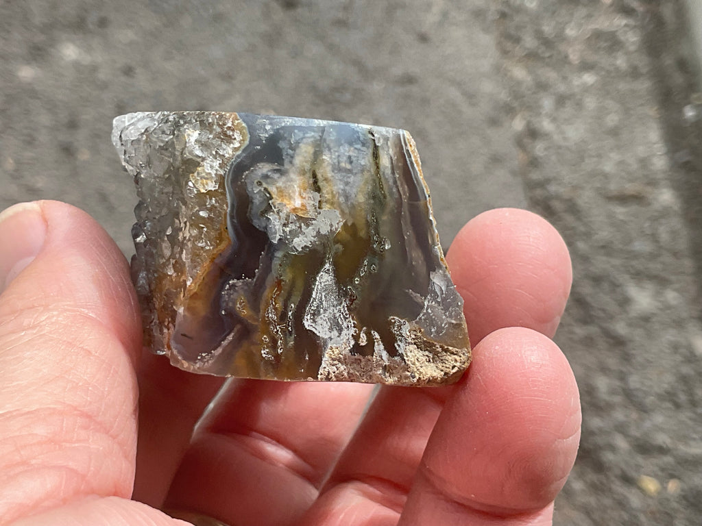 111g Amethyst Stalactite Polished Slice