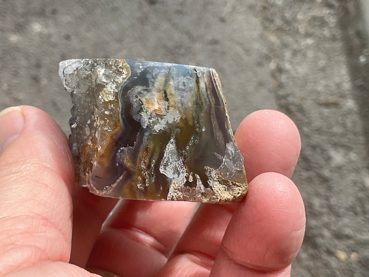 111g Amethyst Stalactite Polished Slice