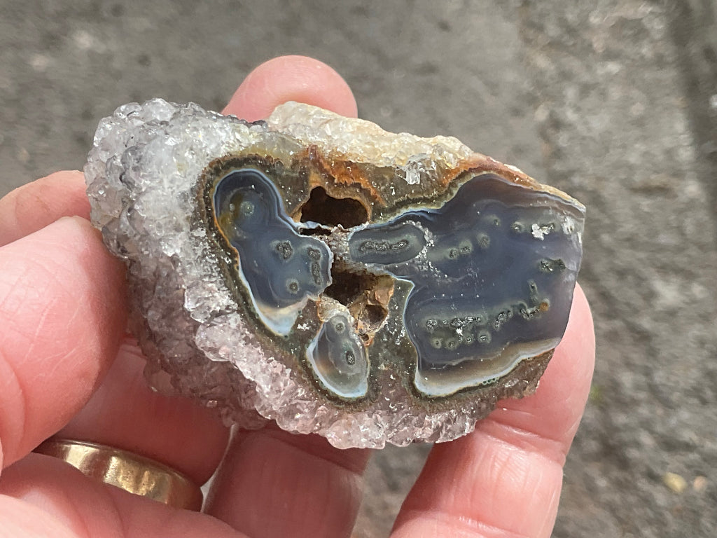 111g Amethyst Stalactite Polished Slice