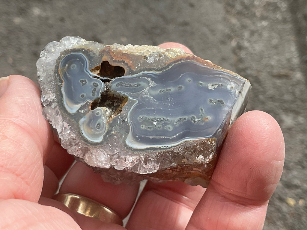 111g Amethyst Stalactite Polished Slice