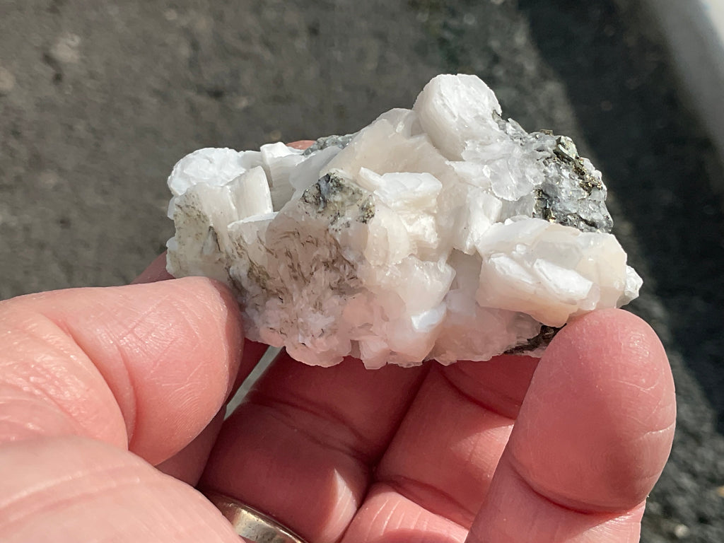 58g Hexagonal Calcite with Chalcopyrite Specimen 3A from Hunan, China