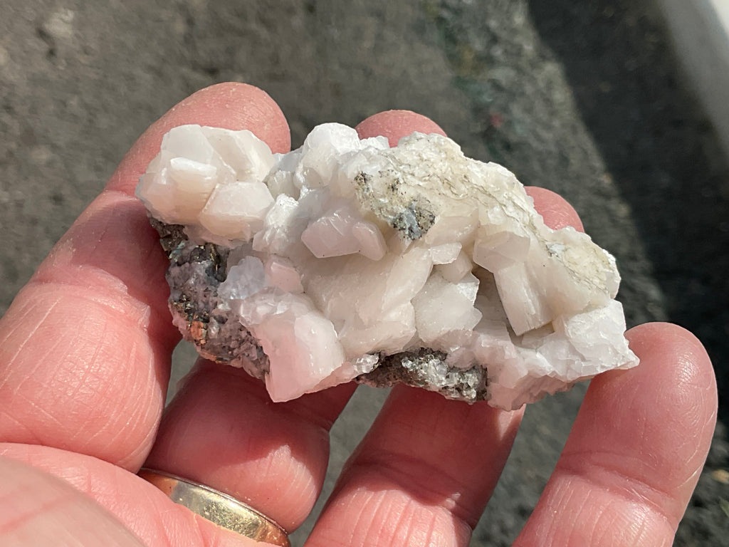 58g Hexagonal Calcite with Chalcopyrite Specimen 3A from Hunan, China