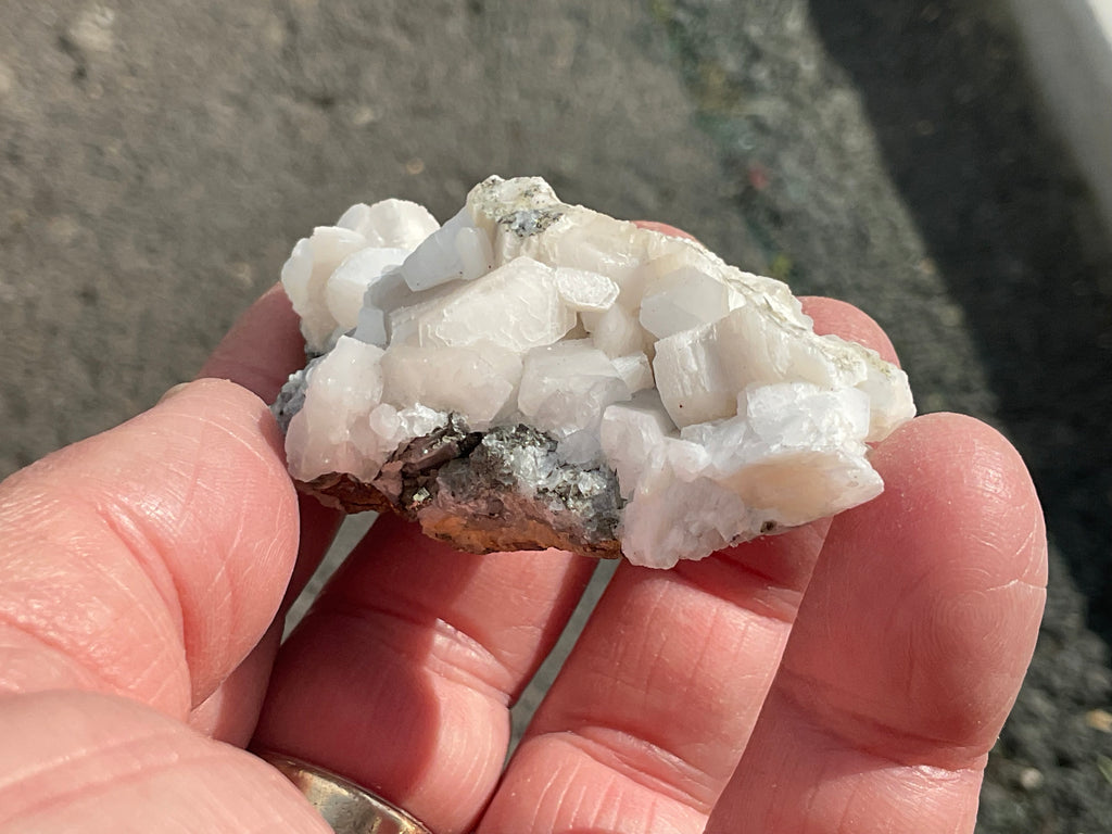 58g Hexagonal Calcite with Chalcopyrite Specimen 3A from Hunan, China