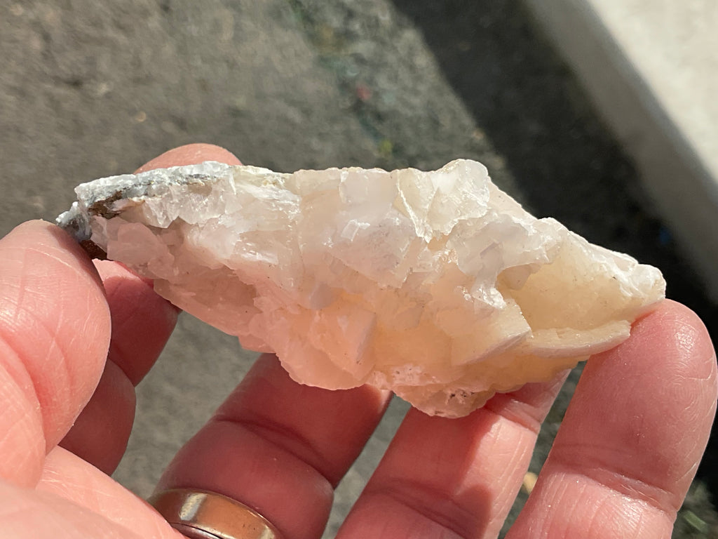 90g Hexagonal Calcite with Chalcopyrite Specimen 3B from Hunan, China