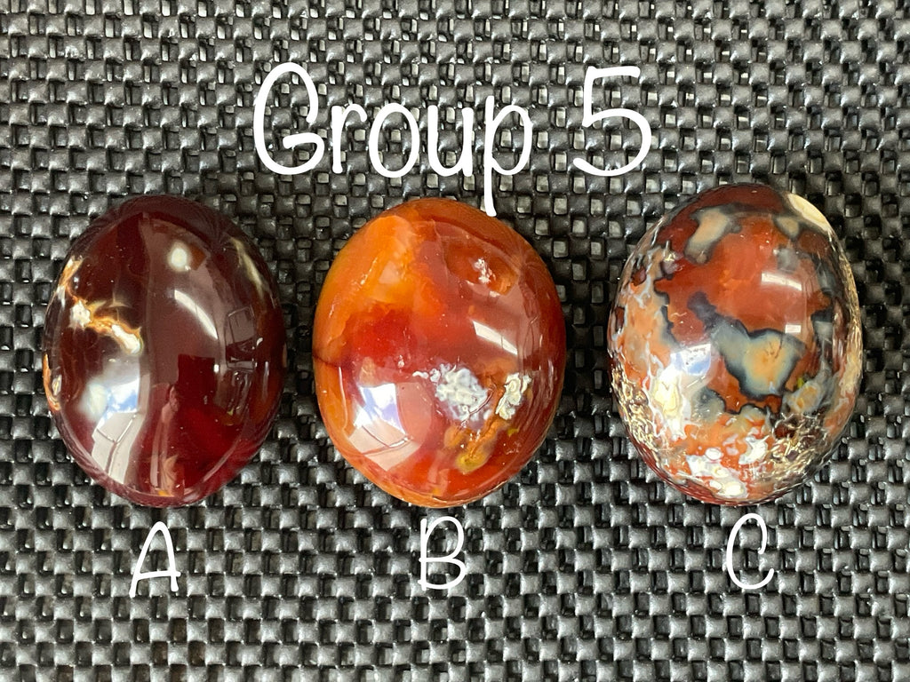 142g Carnelian Orca Agate Palmstone 5B