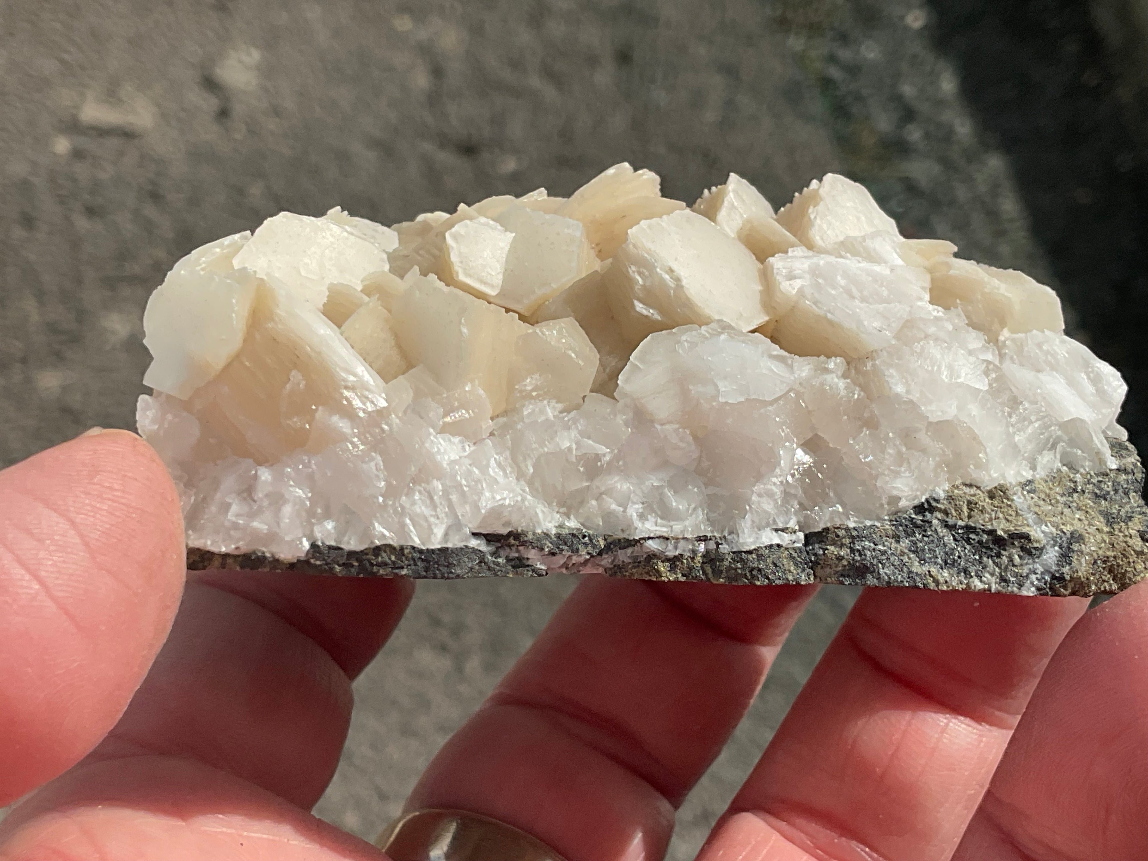 170g Hexagonal Calcite with Chalcopyrite Specimen 4B from Hunan, China