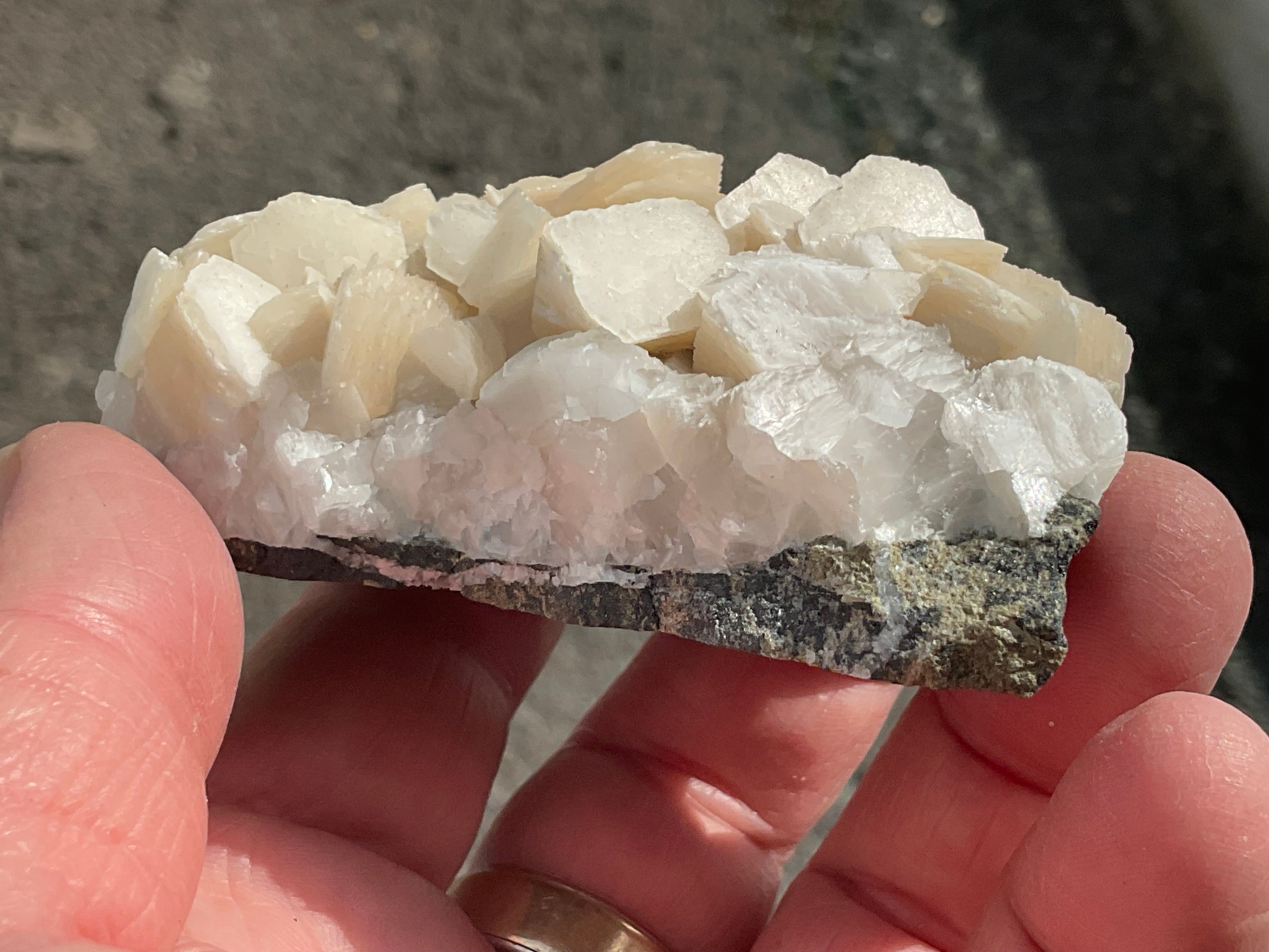 170g Hexagonal Calcite with Chalcopyrite Specimen 4B from Hunan, China