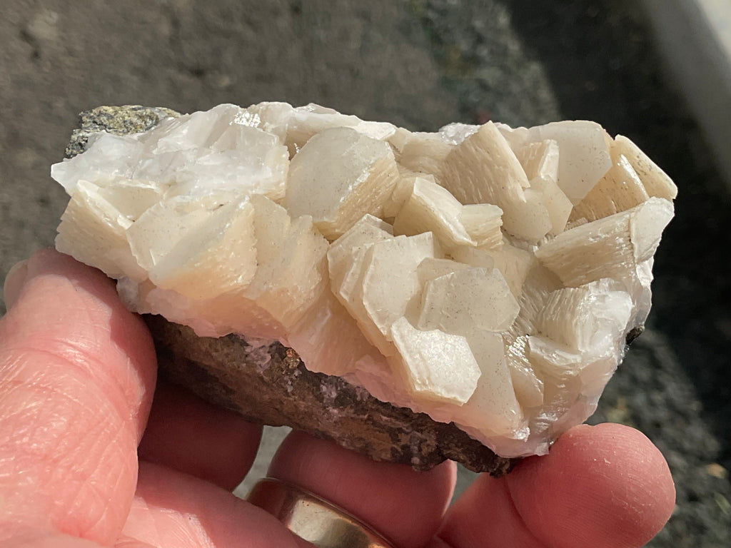 170g Hexagonal Calcite with Chalcopyrite Specimen 4B from Hunan, China