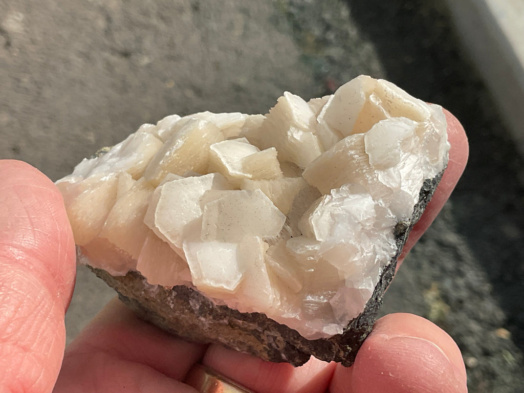170g Hexagonal Calcite with Chalcopyrite Specimen 4B from Hunan, China
