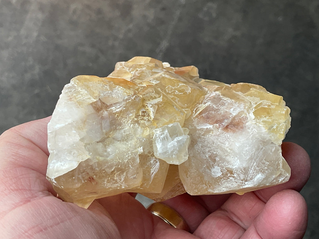 406g Blocky Yellow and Red/Brown Phantom Calcite Specimen 2B from Yunnan, China