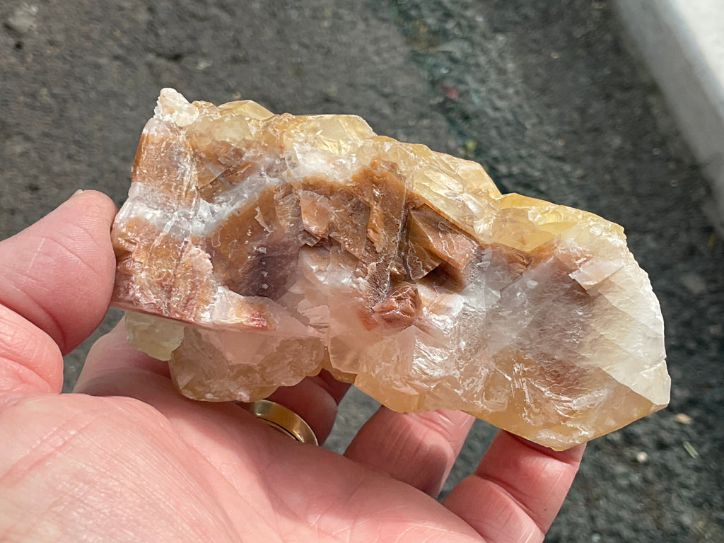 406g Blocky Yellow and Red/Brown Phantom Calcite Specimen 2B from Yunnan, China