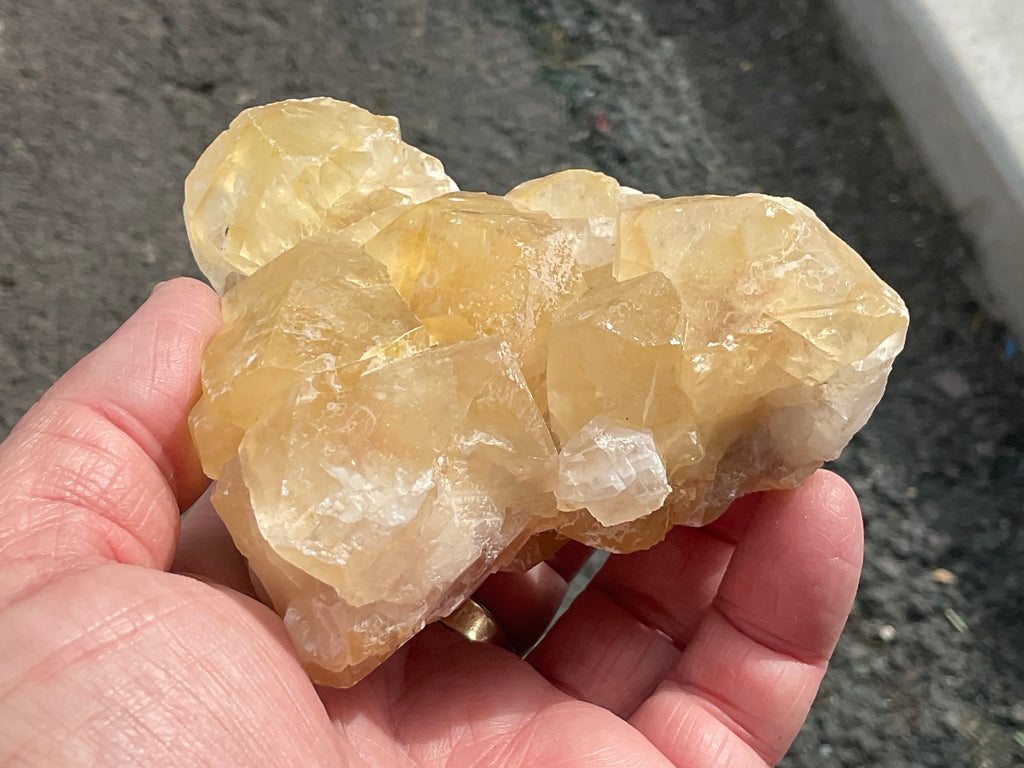 406g Blocky Yellow and Red/Brown Phantom Calcite Specimen 2B from Yunnan, China