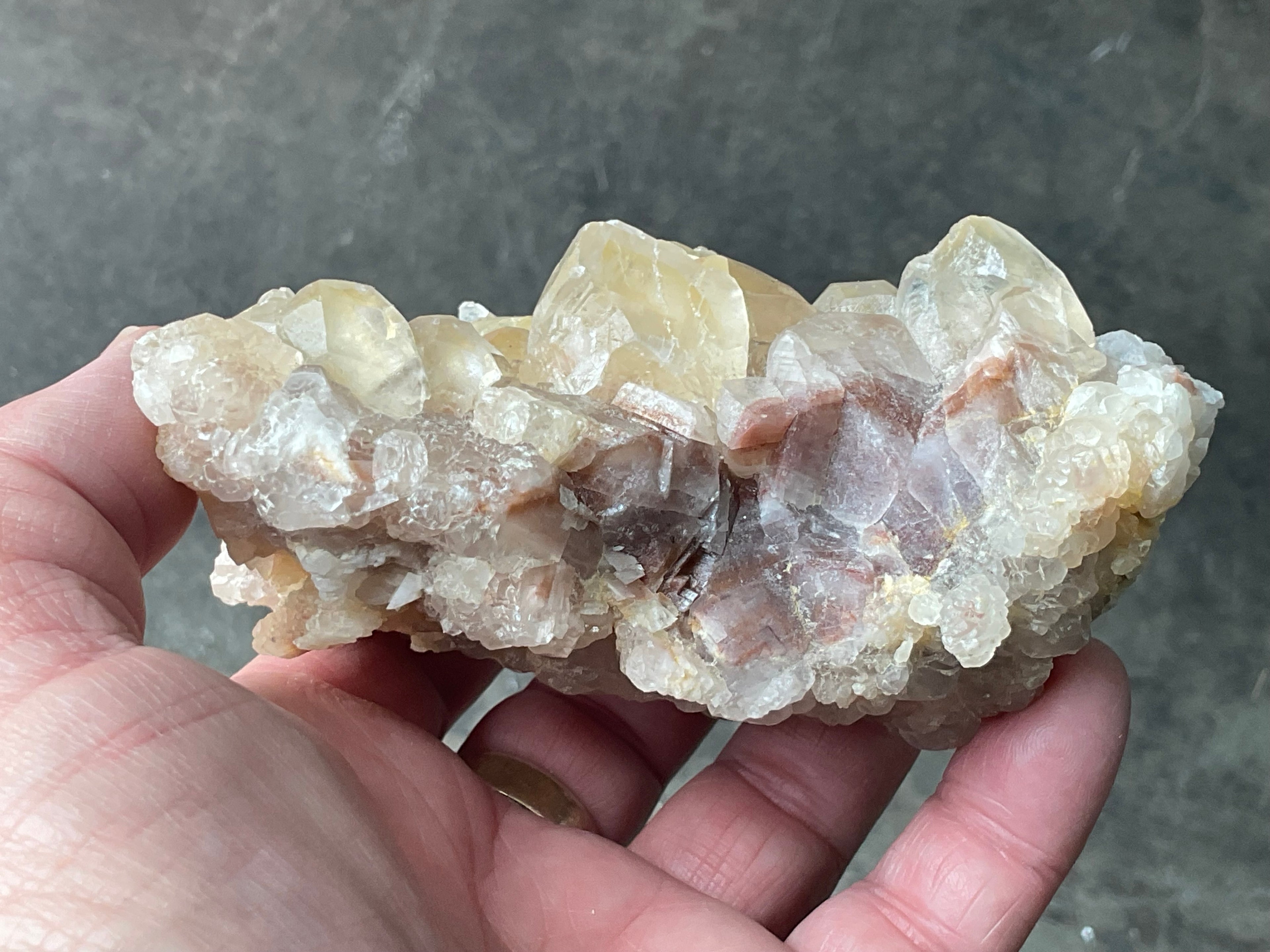 410g Blocky Yellow and Red/Brown Calcite Specimen 2B from Yunnan, China