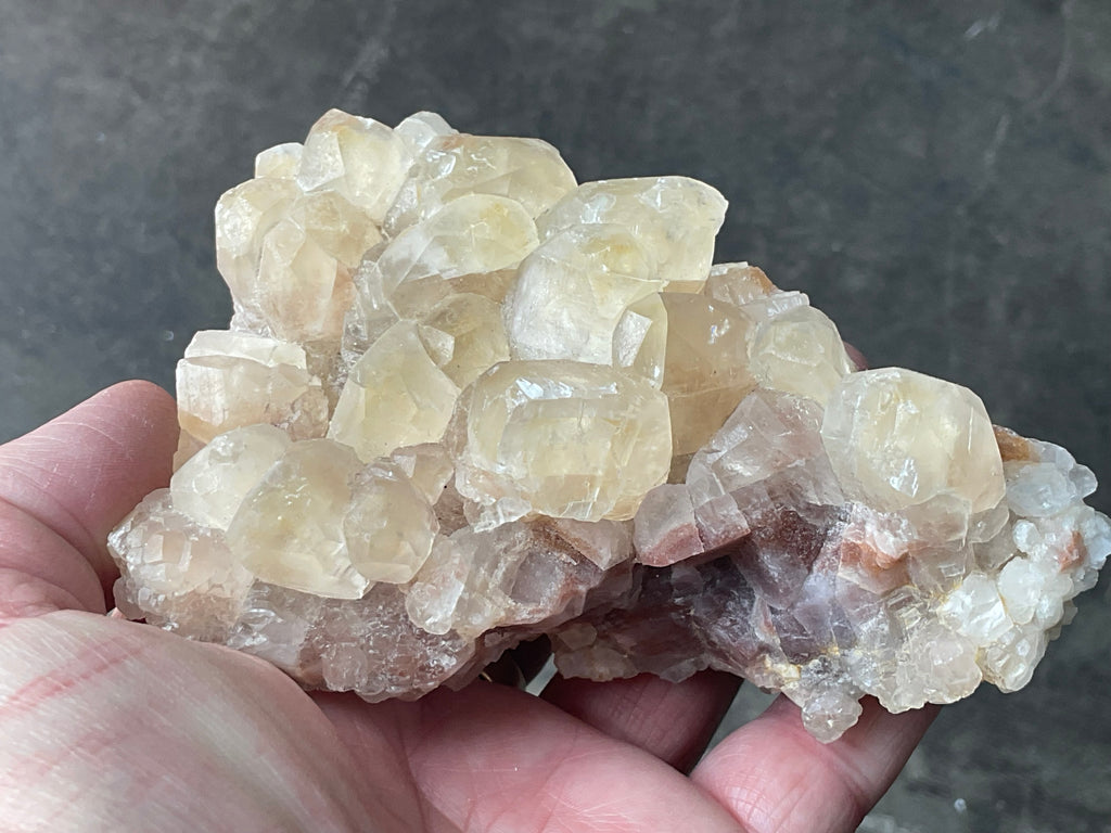 410g Blocky Yellow and Red/Brown Calcite Specimen 2B from Yunnan, China
