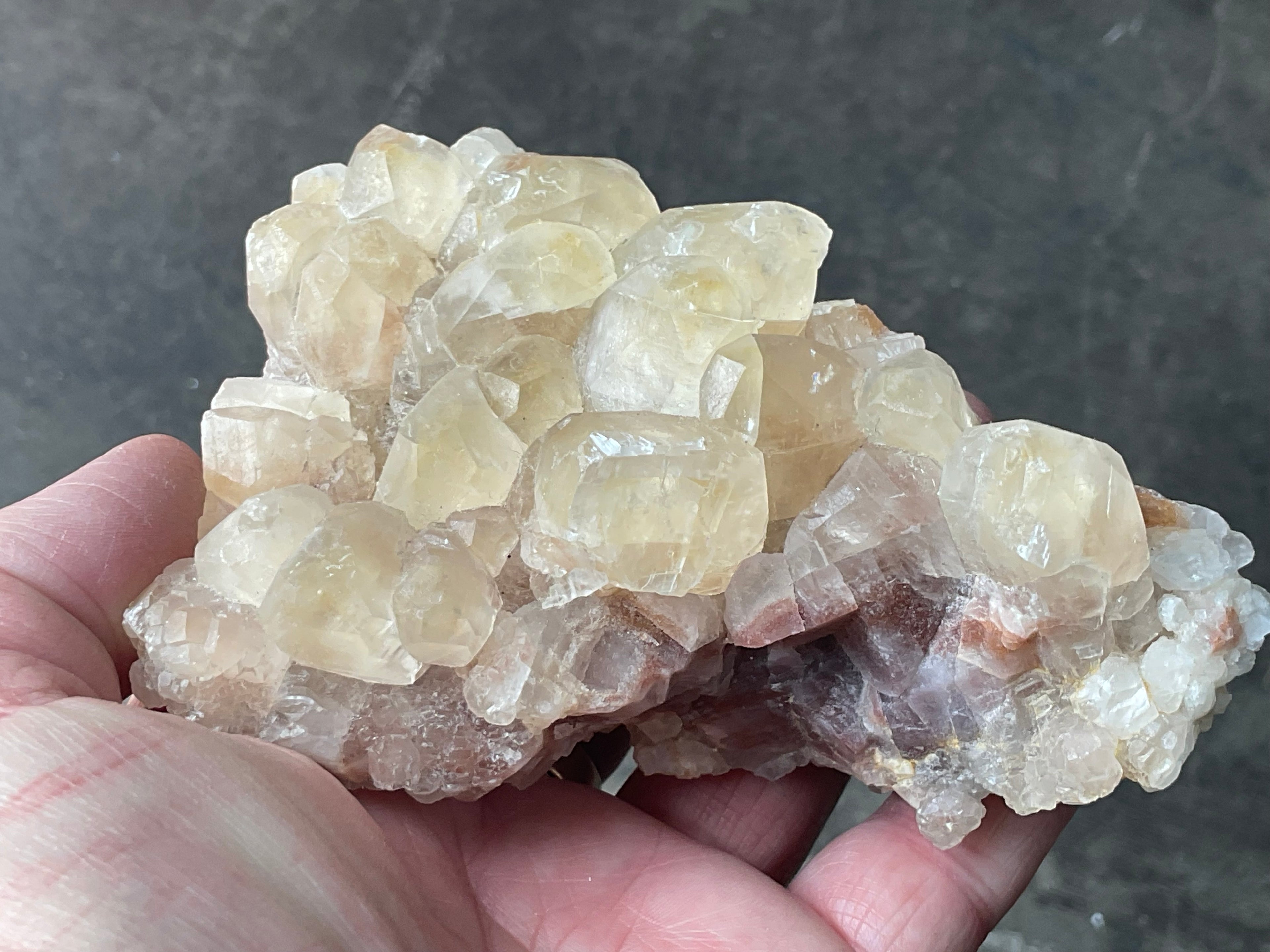 410g Blocky Yellow and Red/Brown Calcite Specimen 2B from Yunnan, China