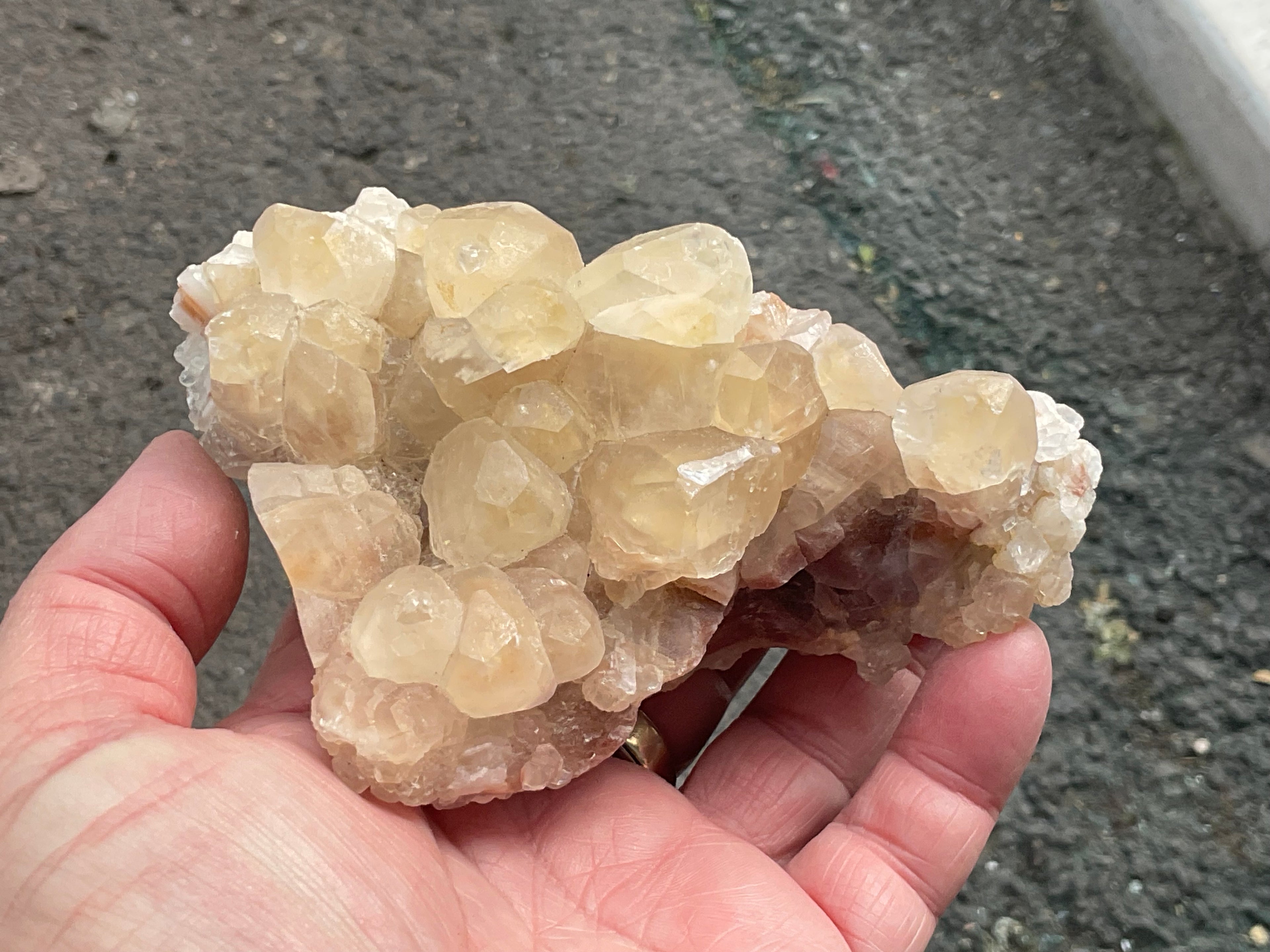 410g Blocky Yellow and Red/Brown Calcite Specimen 2B from Yunnan, China