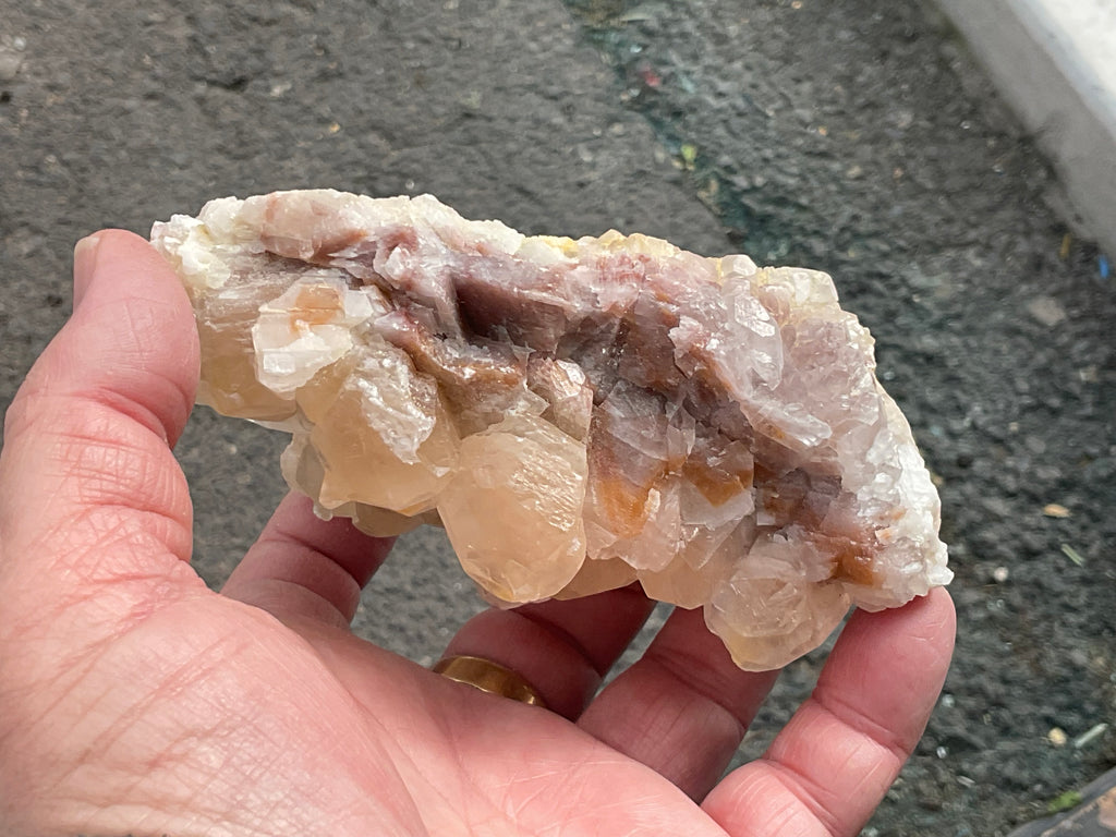 410g Blocky Yellow and Red/Brown Calcite Specimen 2B from Yunnan, China