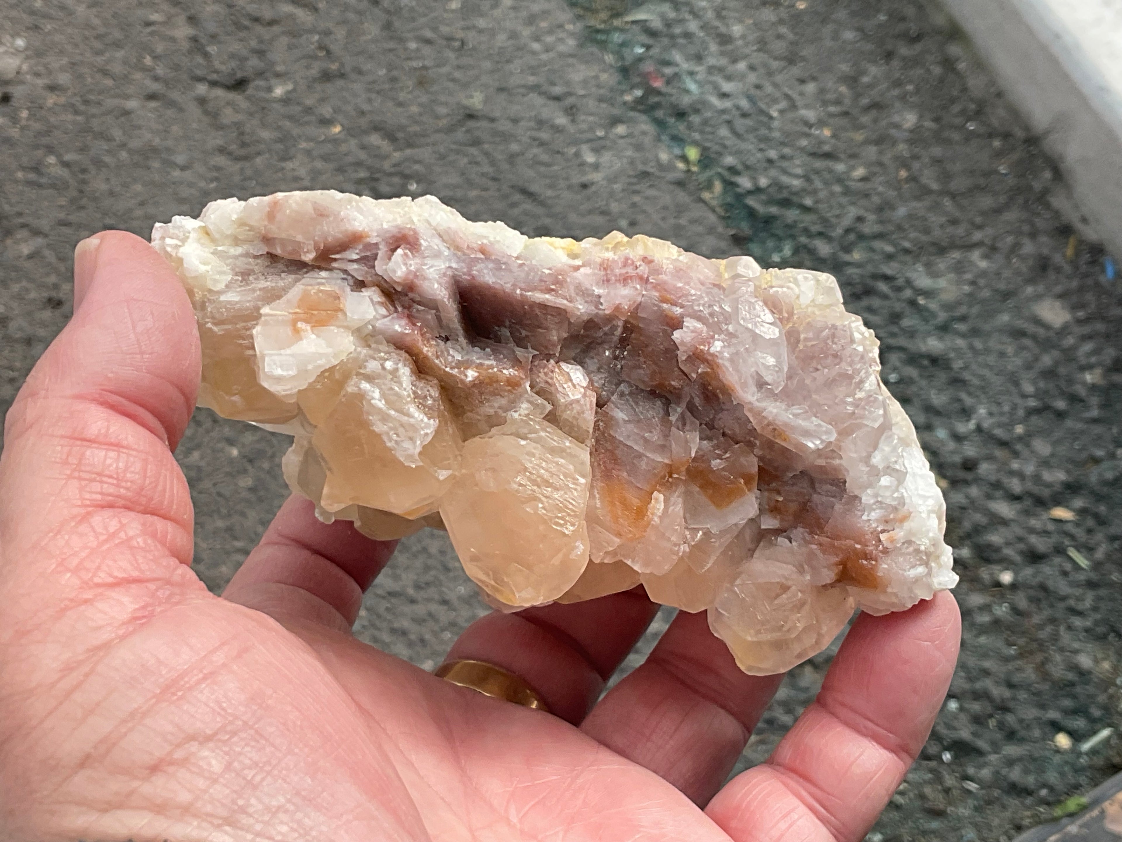 410g Blocky Yellow and Red/Brown Calcite Specimen 2B from Yunnan, China