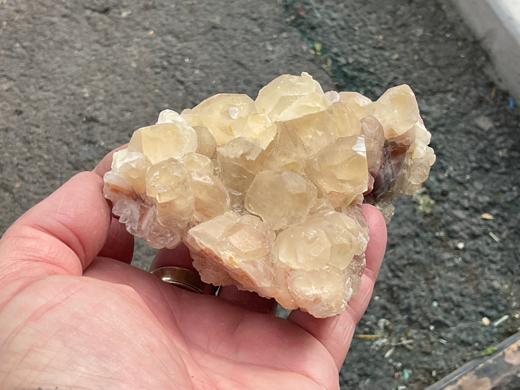 410g Blocky Yellow and Red/Brown Calcite Specimen 2B from Yunnan, China
