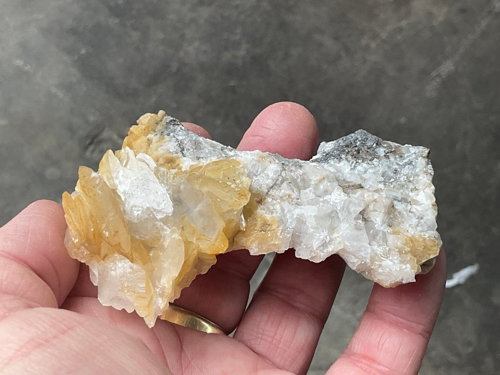 92g Yellow Bladed Calcite Specimen A from Hubei, China