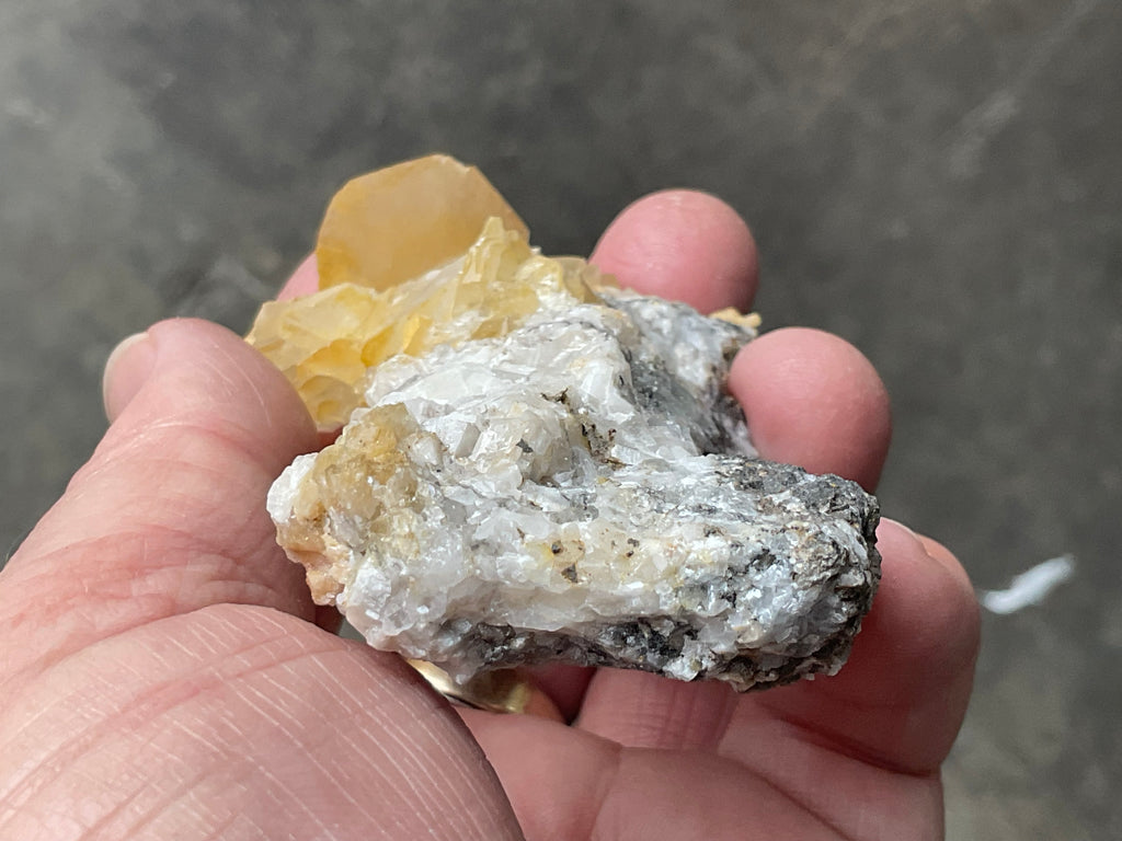 92g Yellow Bladed Calcite Specimen A from Hubei, China