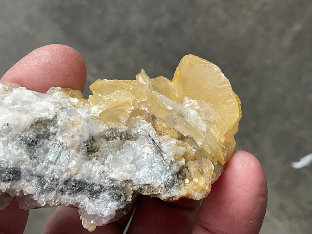 92g Yellow Bladed Calcite Specimen A from Hubei, China