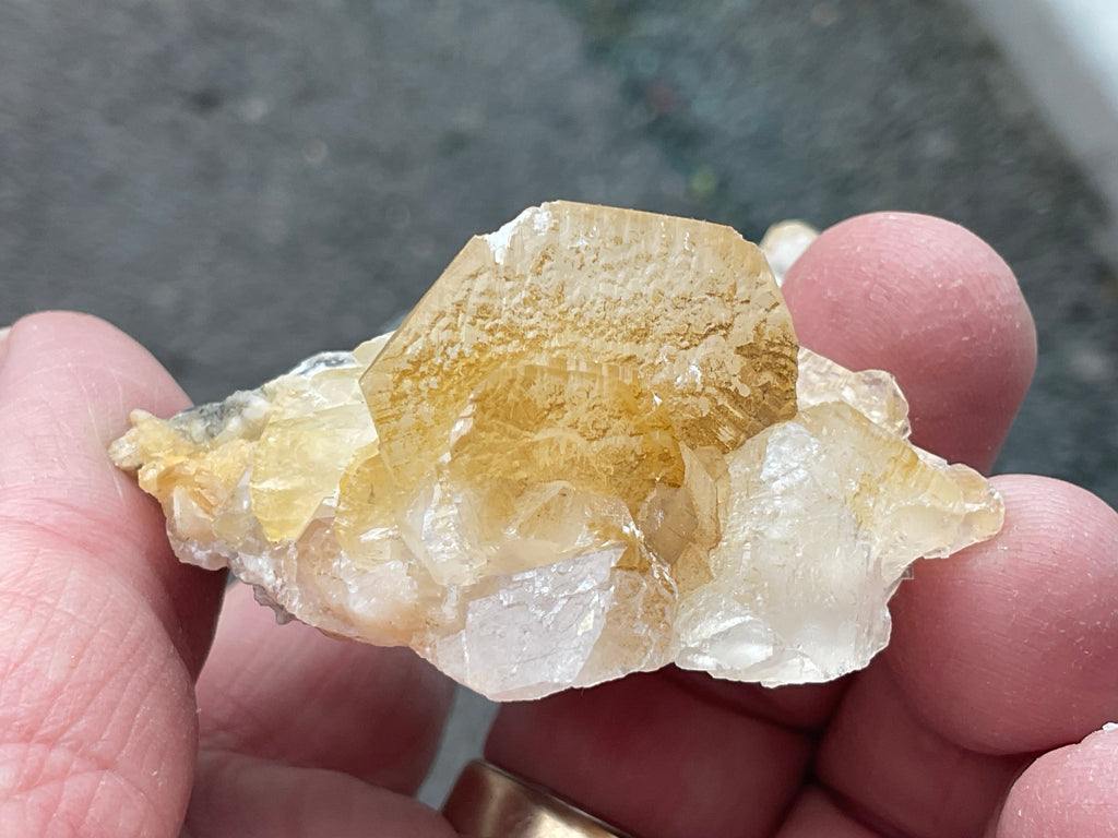 92g Yellow Bladed Calcite Specimen A from Hubei, China