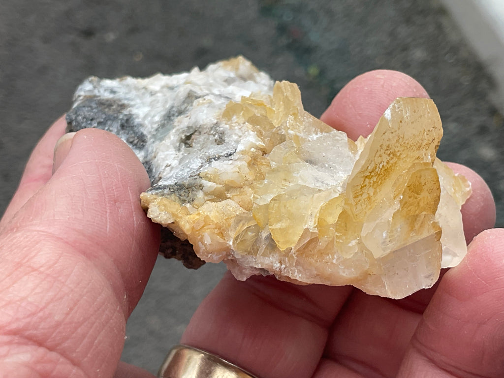 92g Yellow Bladed Calcite Specimen A from Hubei, China