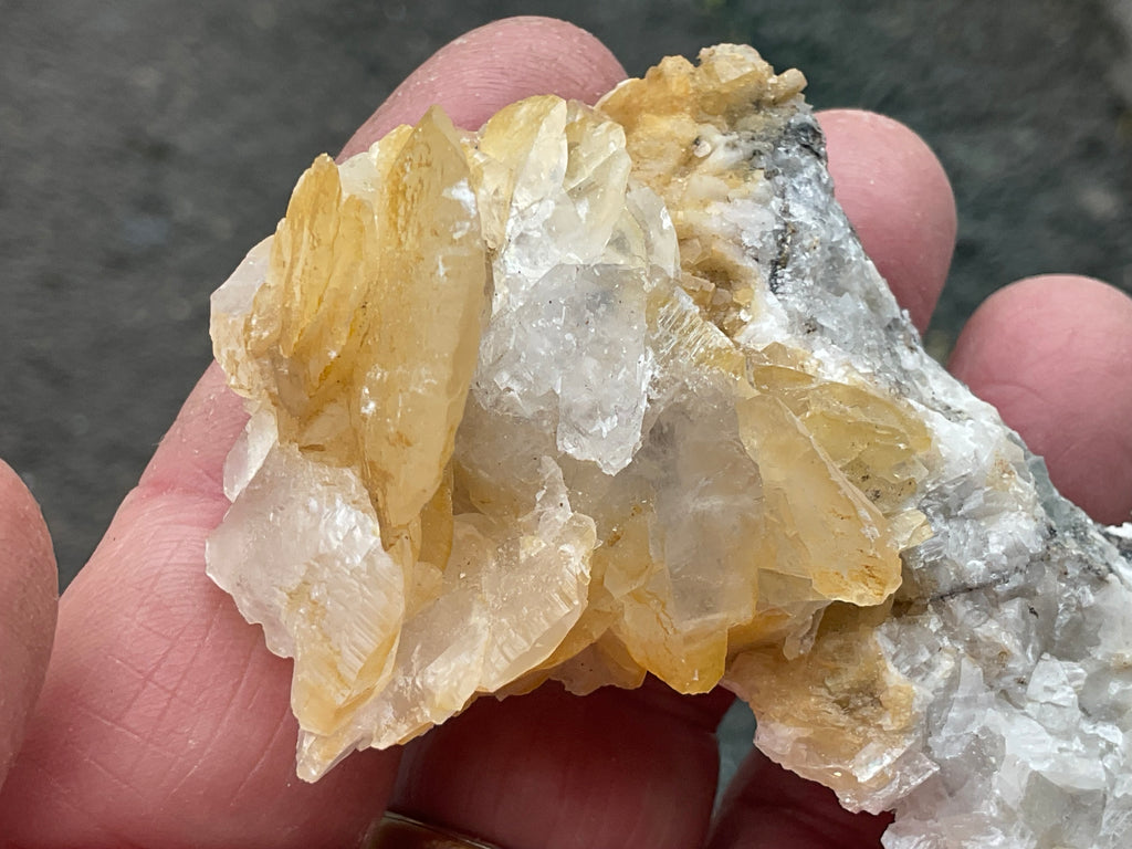 92g Yellow Bladed Calcite Specimen A from Hubei, China