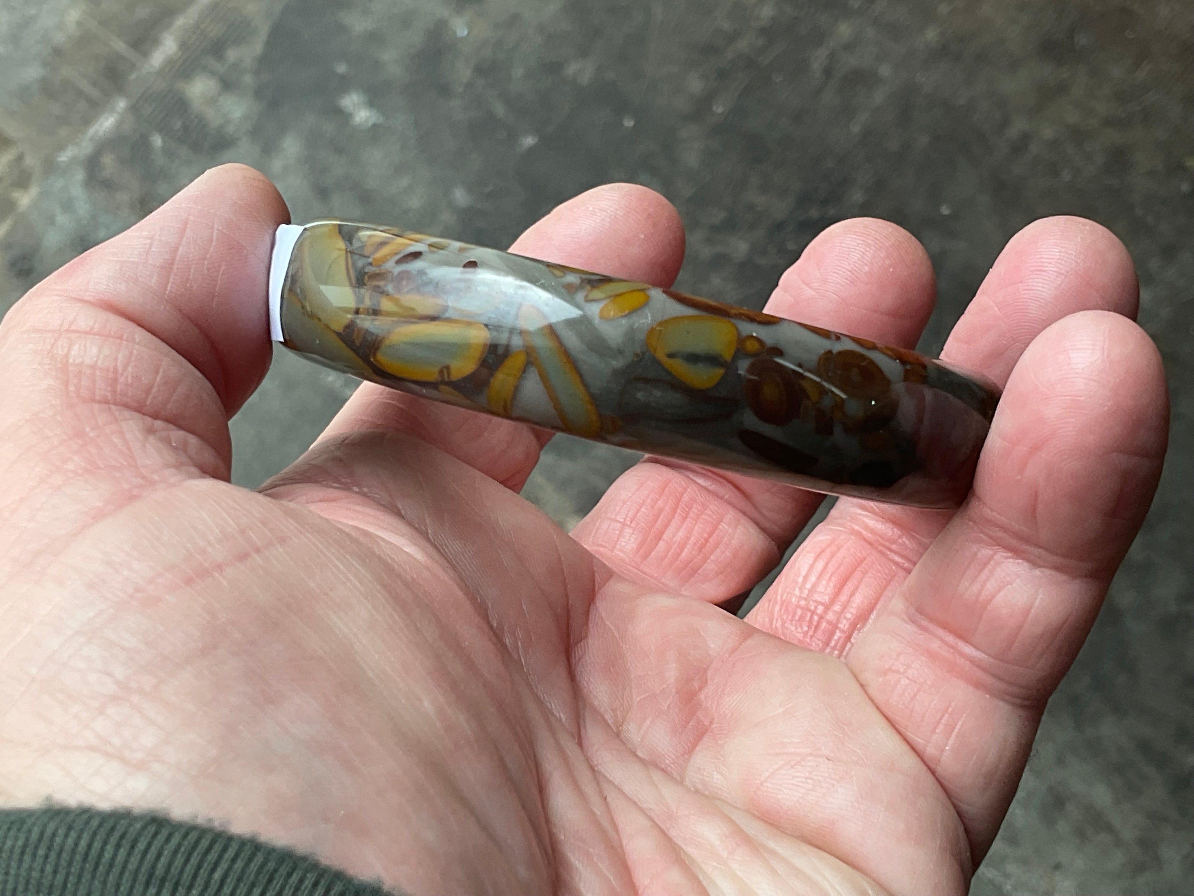 66g A Grade “Bamboo Leaf” Jasper Solid Bangle B