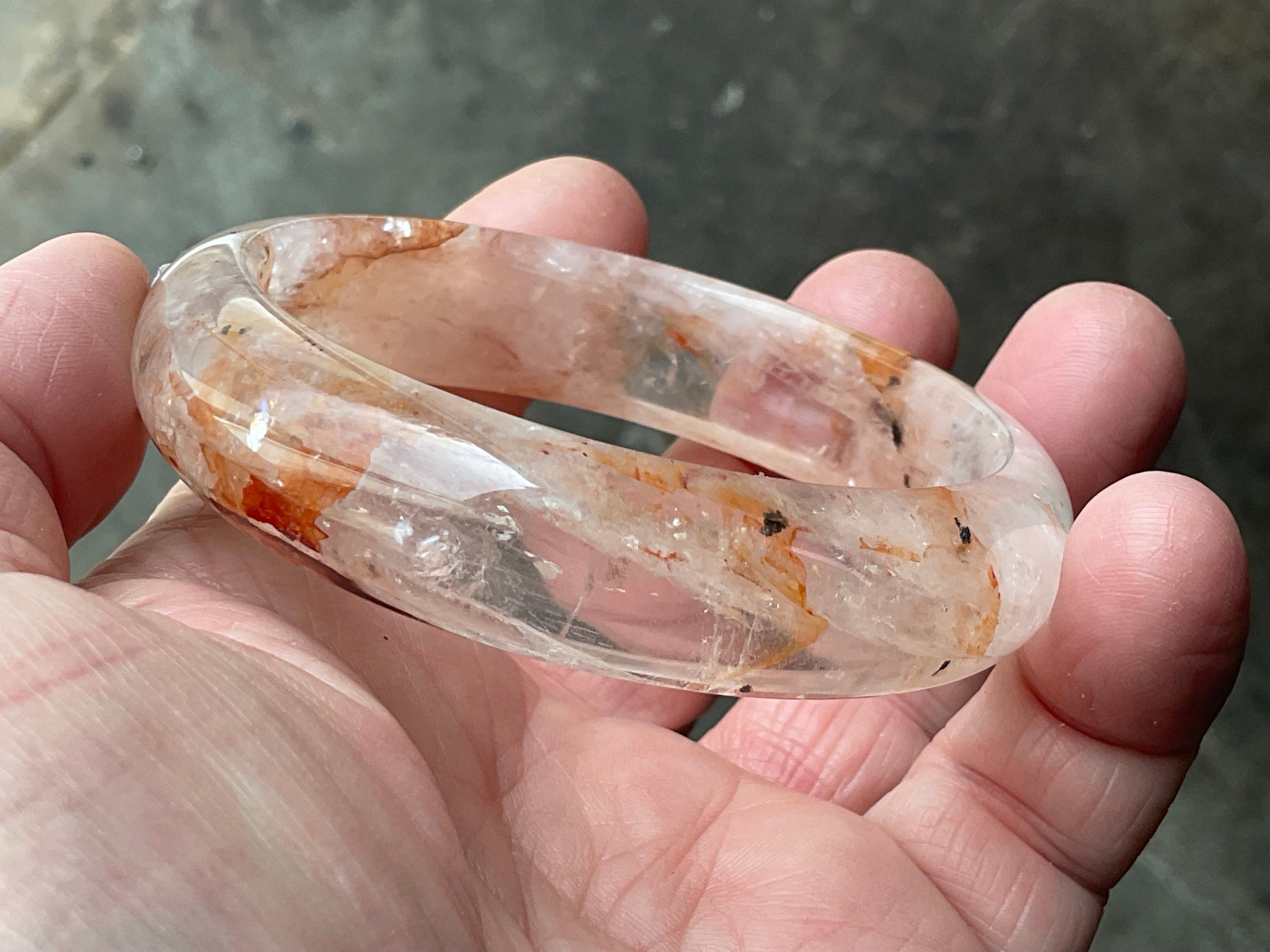 61g Fire Quartz Solid Bangle 1A