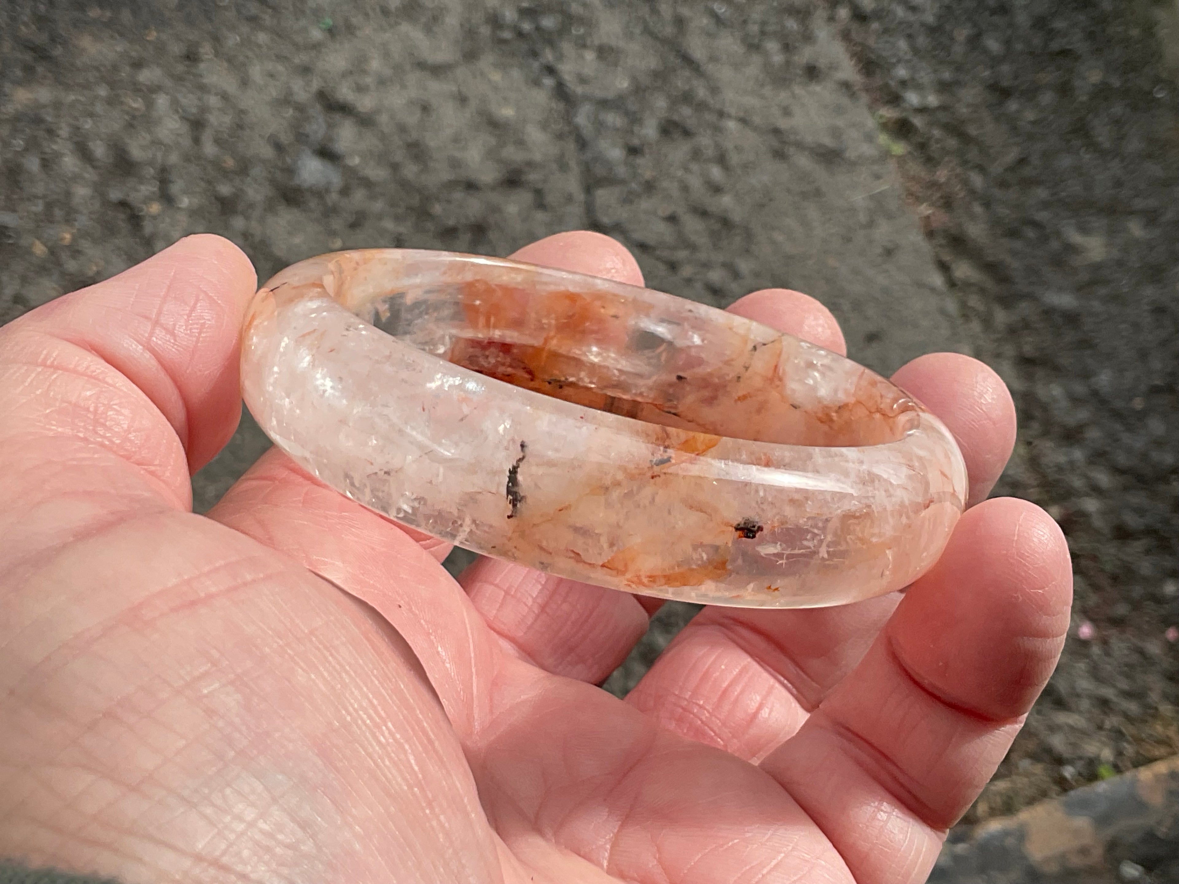 61g Fire Quartz Solid Bangle 1A