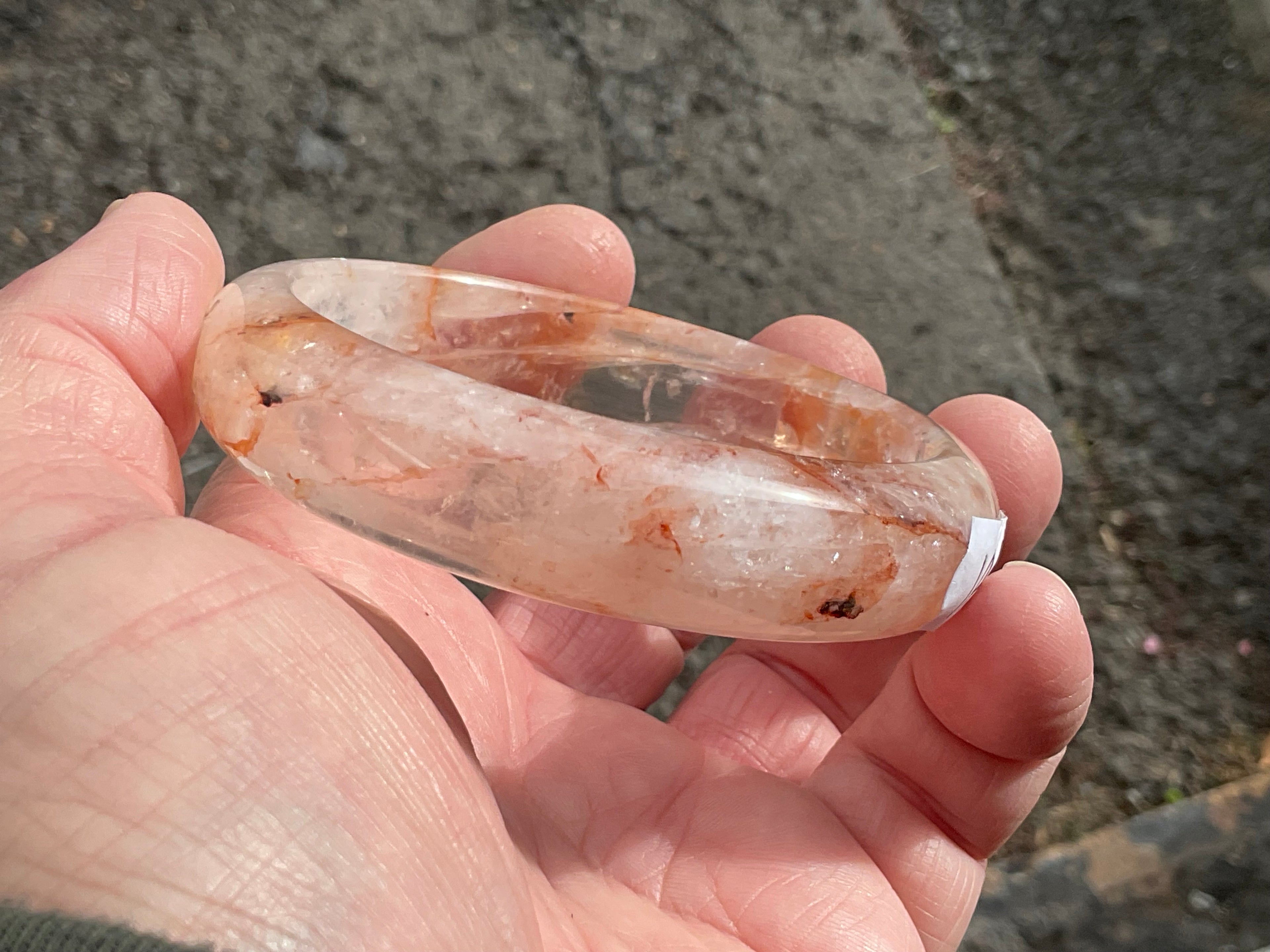 61g Fire Quartz Solid Bangle 1A