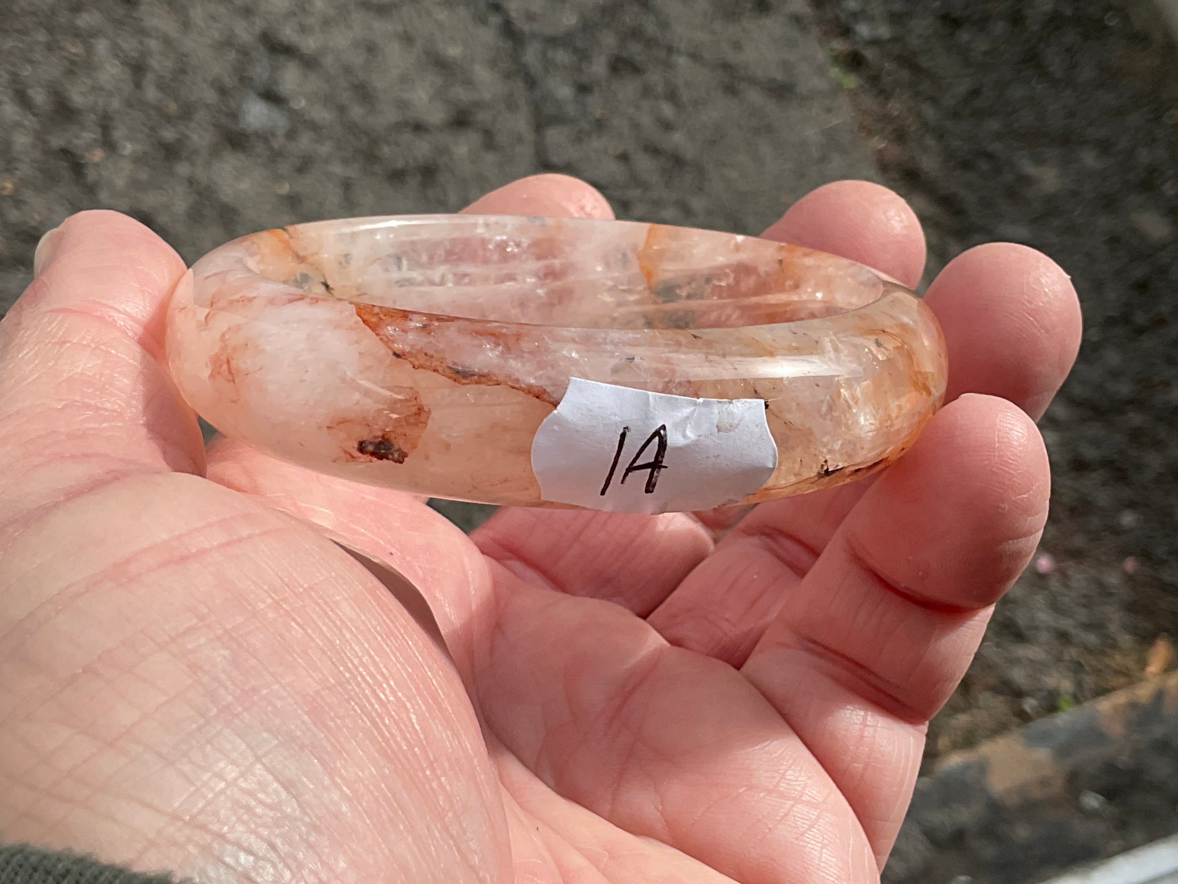 61g Fire Quartz Solid Bangle 1A