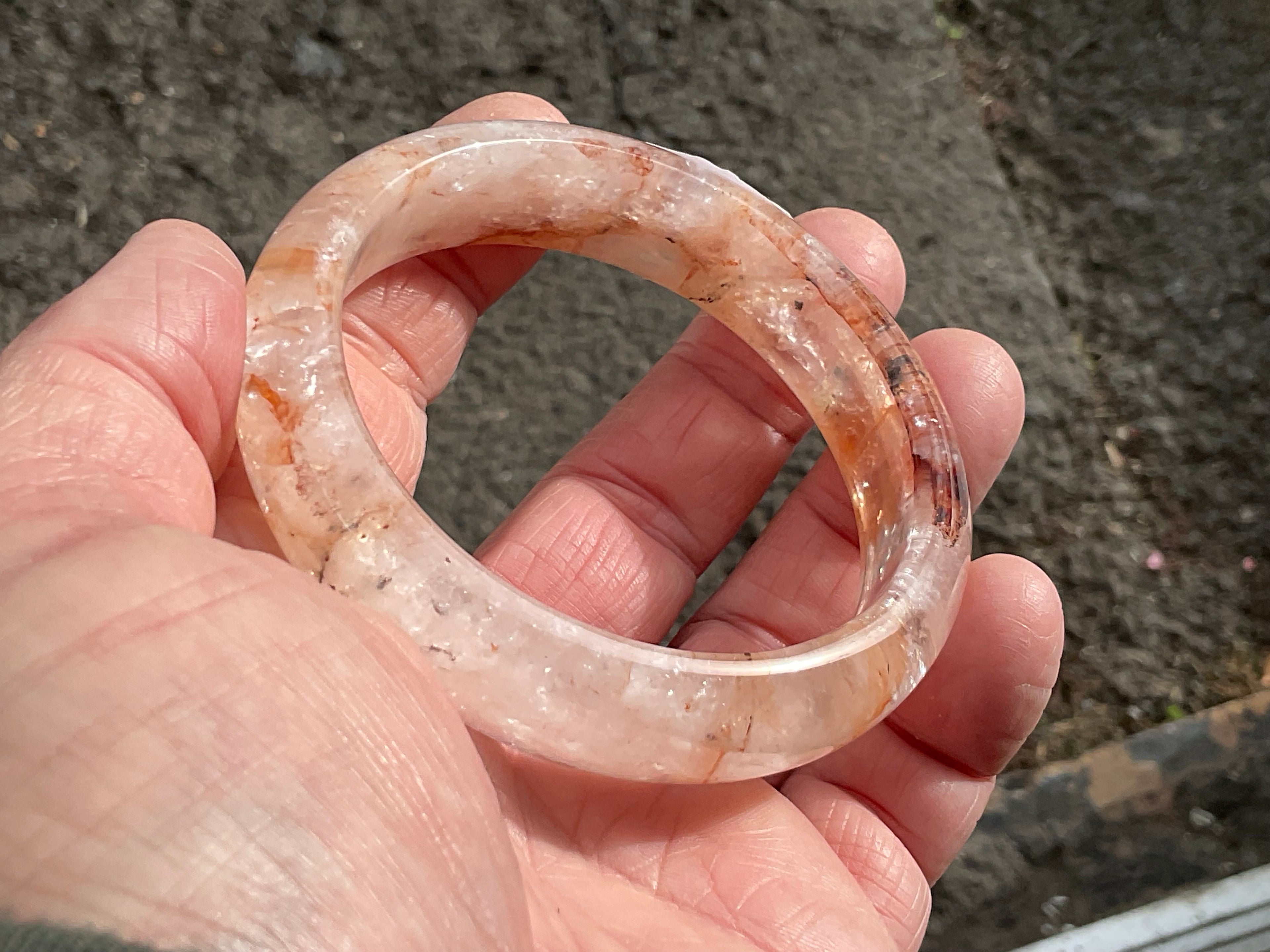 61g Fire Quartz Solid Bangle 1A