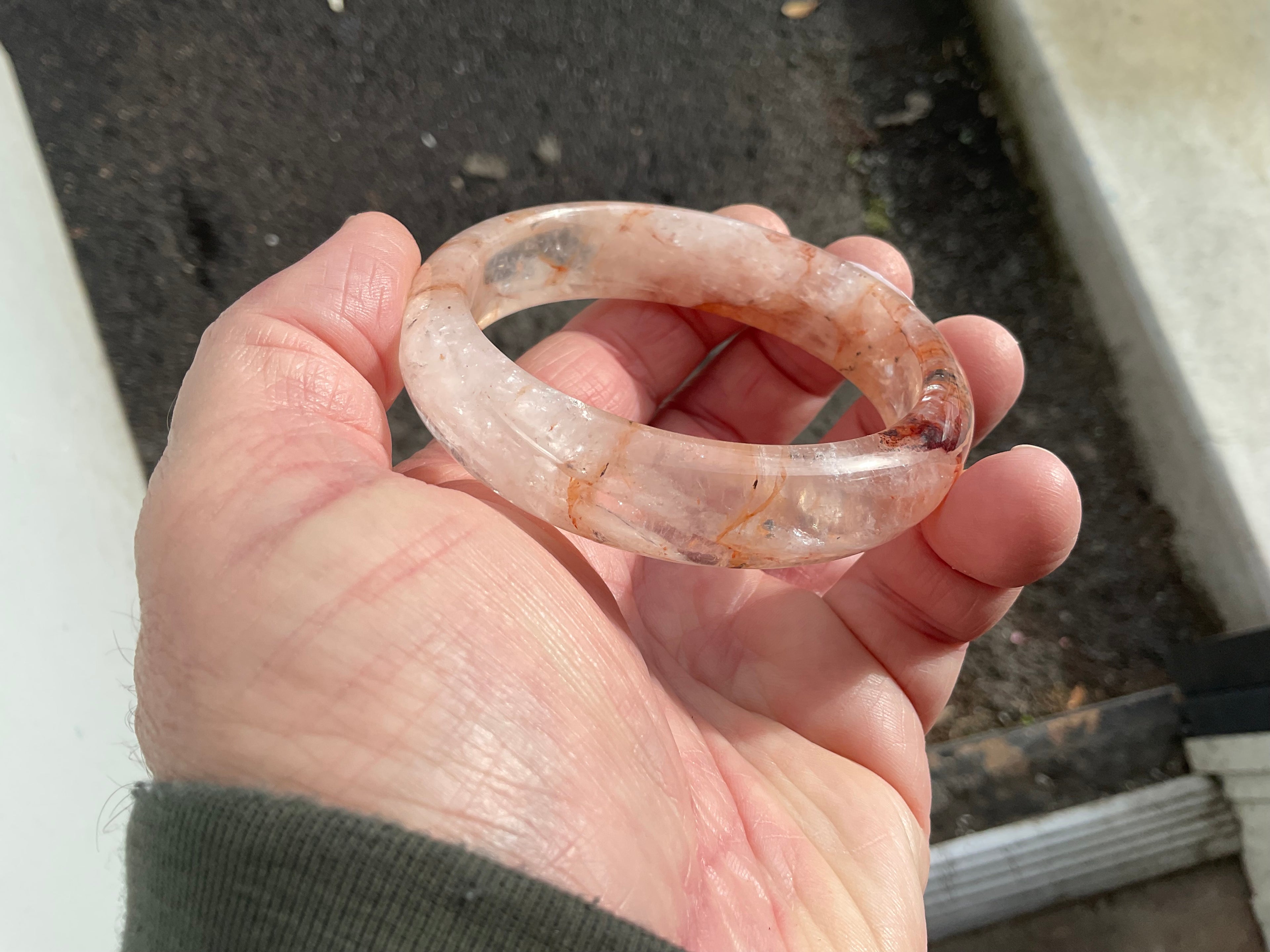61g Fire Quartz Solid Bangle 1A